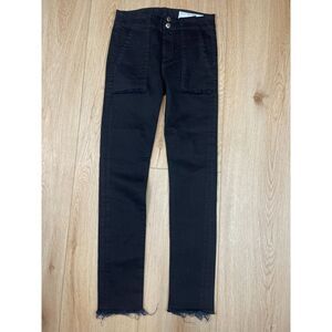 Rag & Bone Black Skinny Jeans with Front Patch Pockets Size 24
